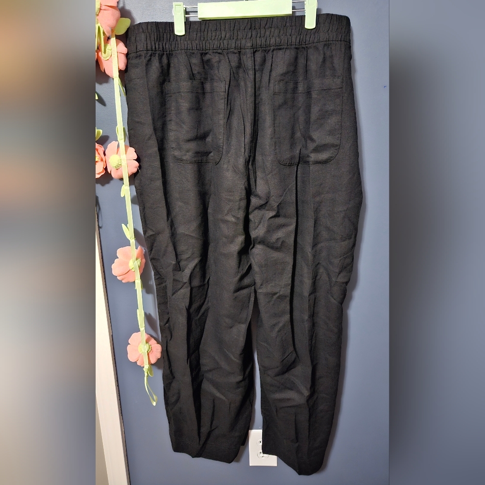 Old Navy Linen Blend High Rise Wide Leg Pull On Pants Plus Size XXL - Picture 3 of 12